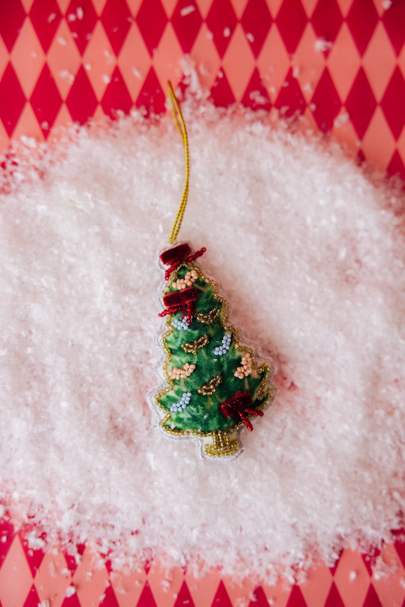 Beaded Christmas Tree Ornament